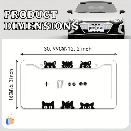 A Unique Car License Plate Frame, Exquisite And Sturdy, Designed Specifically For The United States, Canada, And Other Countries. It Is A Cute Vehicle Exterior Decoration, Suitable For Most Cars