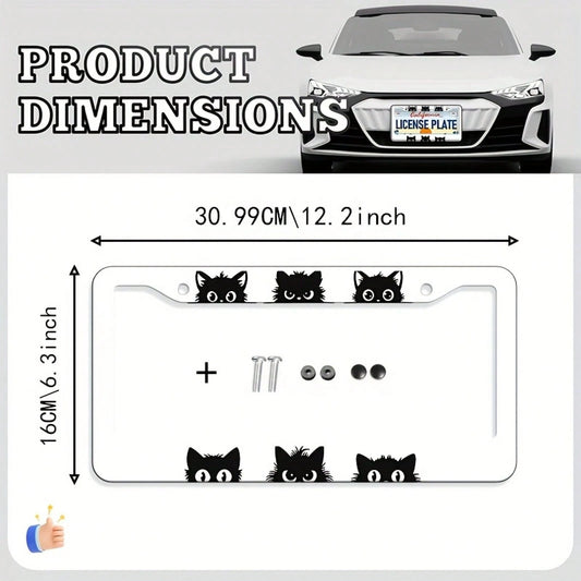 A Unique Car License Plate Frame, Exquisite And Sturdy, Designed Specifically For The United States, Canada, And Other Countries. It Is A Cute Vehicle Exterior Decoration, Suitable For Most Cars