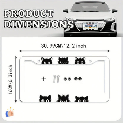 A Unique Car License Plate Frame, Exquisite And Sturdy, Designed Specifically For The United States, Canada, And Other Countries. It Is A Cute Vehicle Exterior Decoration, Suitable For Most Cars