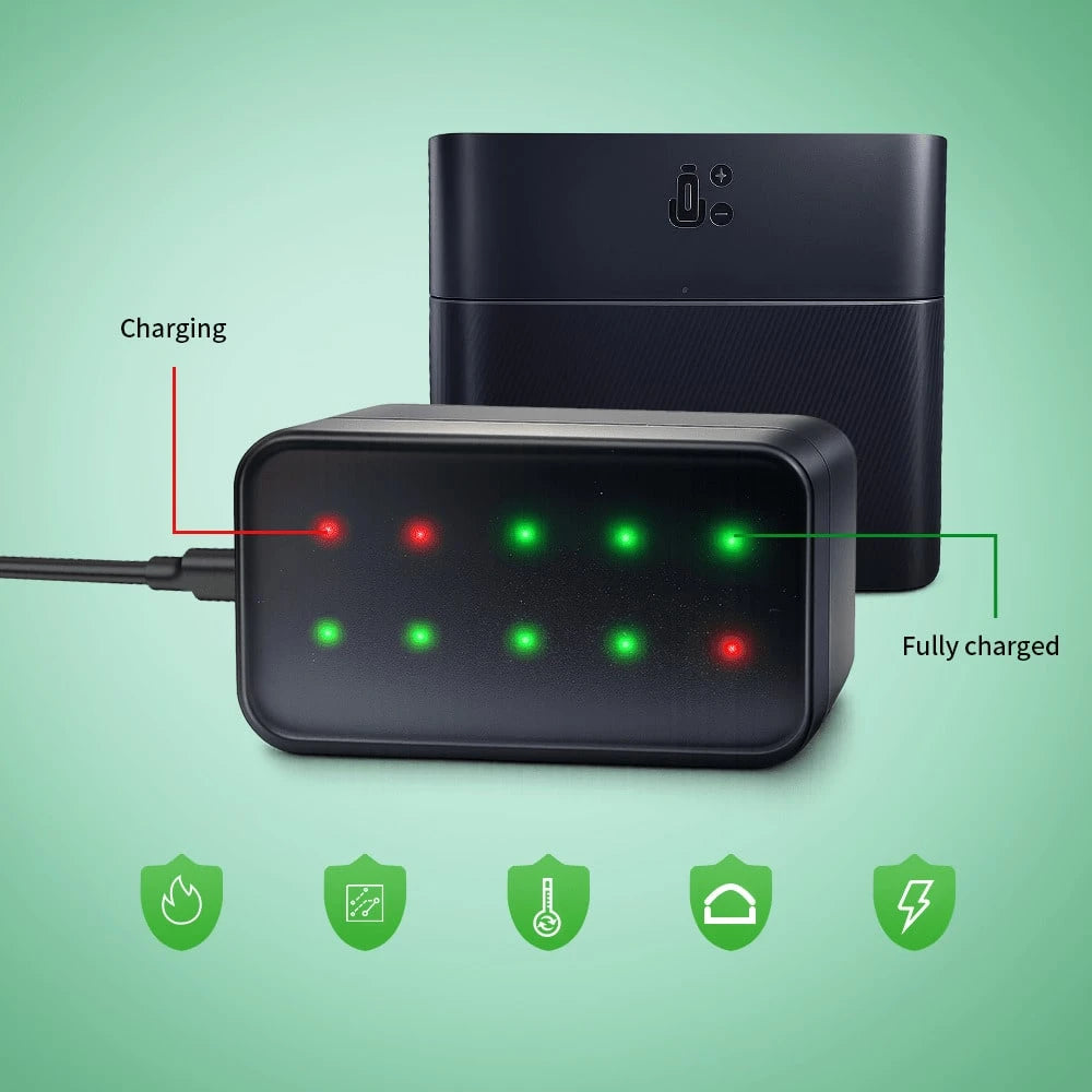 AA 4/8/10-Cell Battery Pack With Charger, Rechargeable Batteries, 1.5-Hour Fast Charge, Thousands Of Cycles, With Type-C Port Cable, Constant Output, Includes One Charging Cable. Suitable For Keyboar