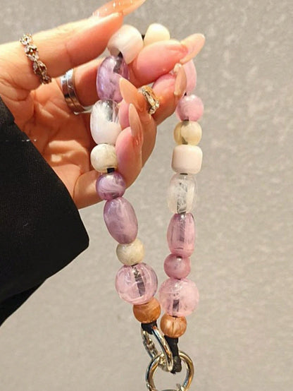 Acrylic Beaded Phone Charm Lanyard, Oval Alien Design Phone Strap, Retro Korean Fashion Phone Pendant, Key Chain, Bag Charm, Earphone Decor, Gift For Mother, Family, Friends, Birthday, Holiday