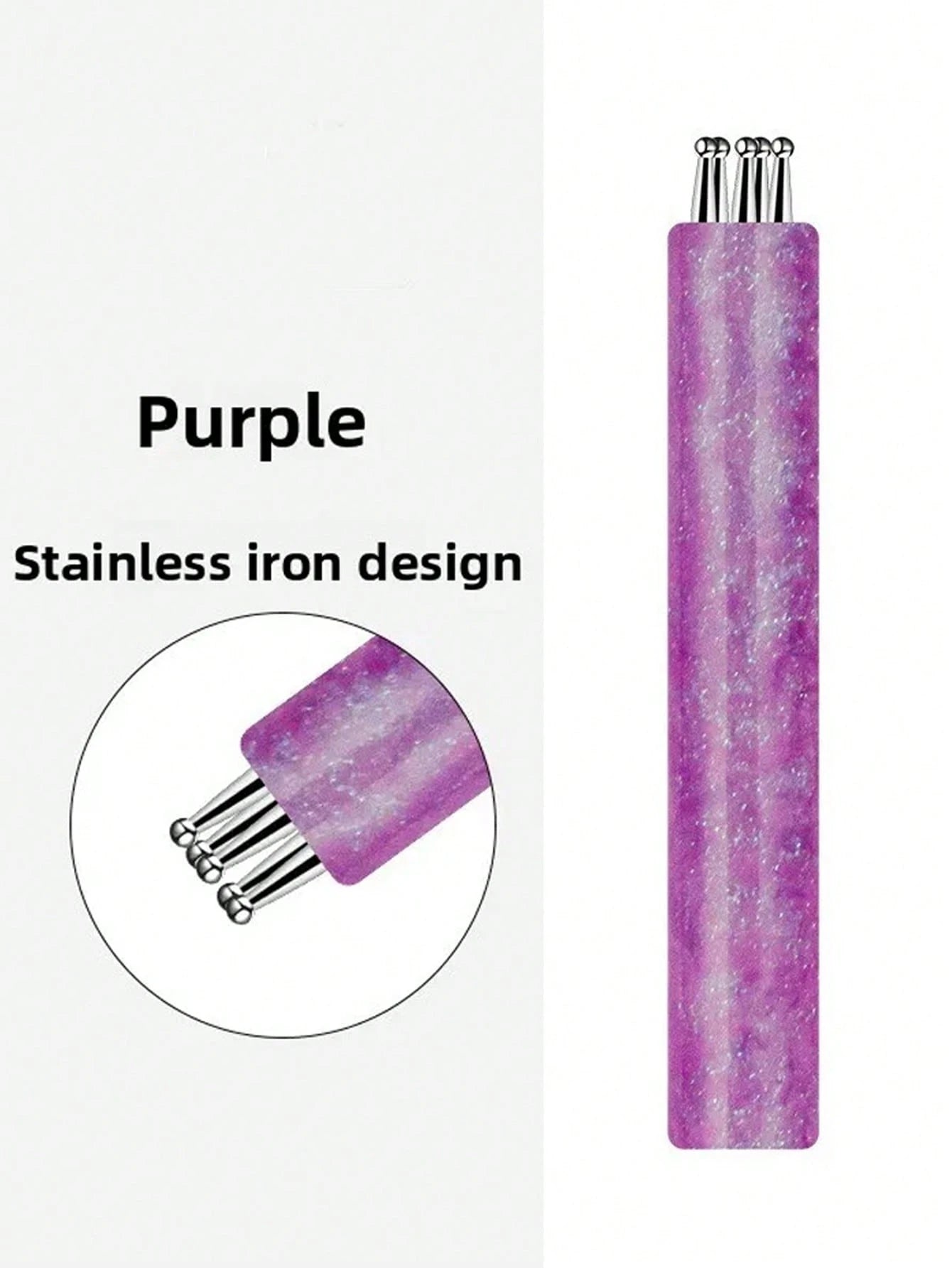 Acrylic Dotting Pen 3D Builder Nail Gel Brush Glitter Powder One-Stroke Shaping Petal And Flower Patterns DIY Nail Art Tool