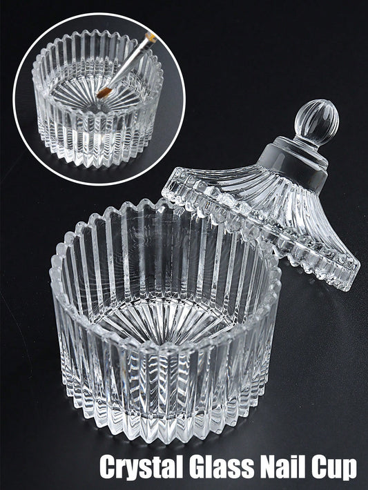 Acrylic Nail Cup Acrylic Powder Liquid Crystal Glass Dappen Dish Lid Bowl Cup Holder Equipment Nail Tool For Nails
