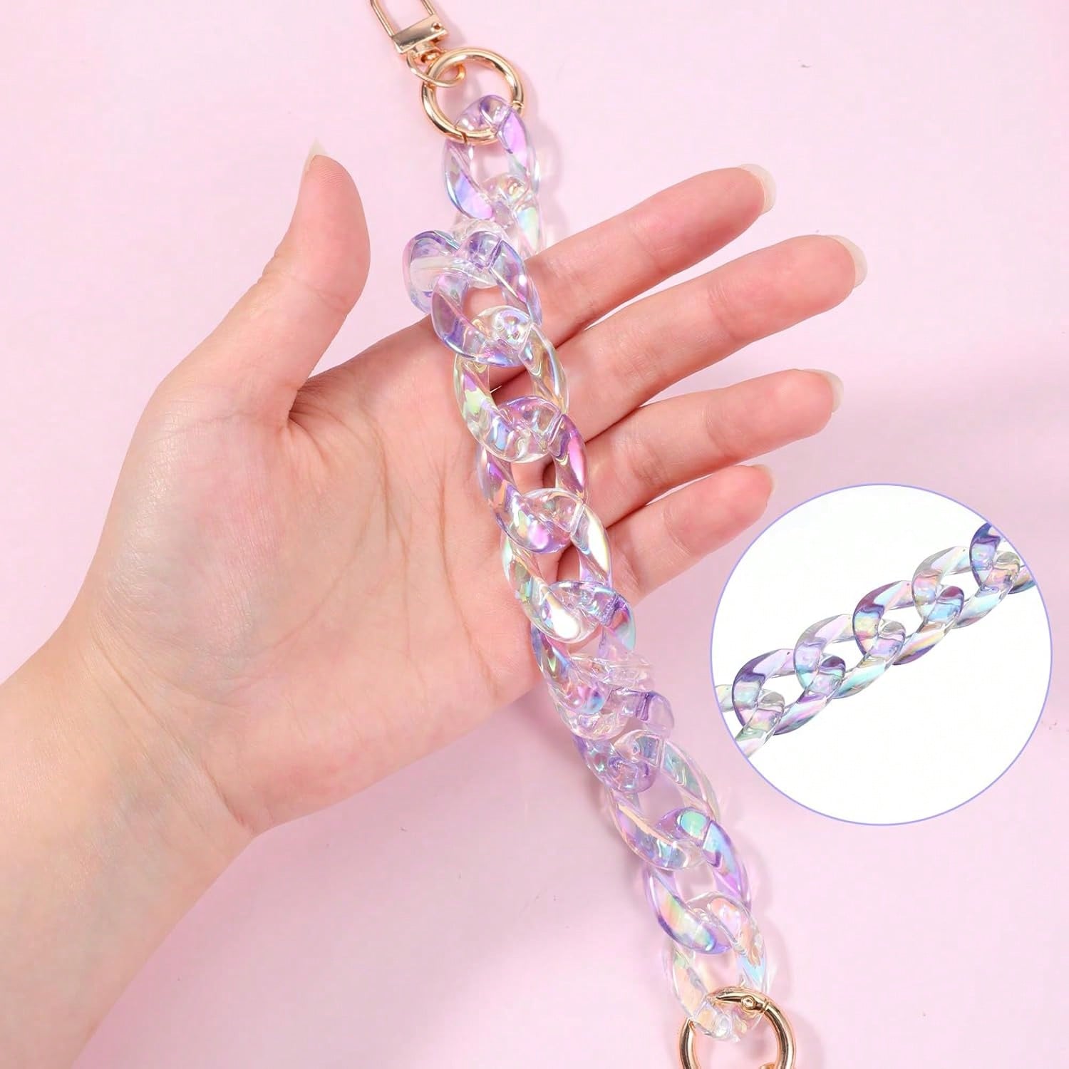 Acrylic Purse Chain Bag Chain Strap Detachable Purse Extender Chains For Handbags Shoulder Bag Crossbody