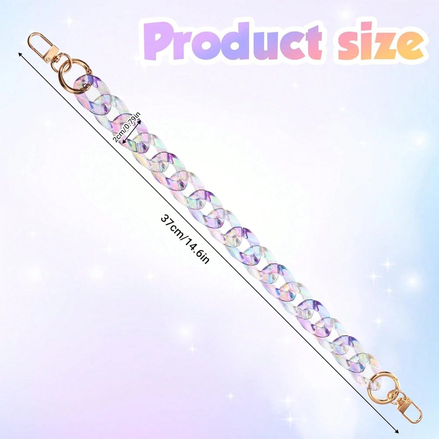 Acrylic Purse Chain Bag Chain Strap Detachable Purse Extender Chains For Handbags Shoulder Bag Crossbody