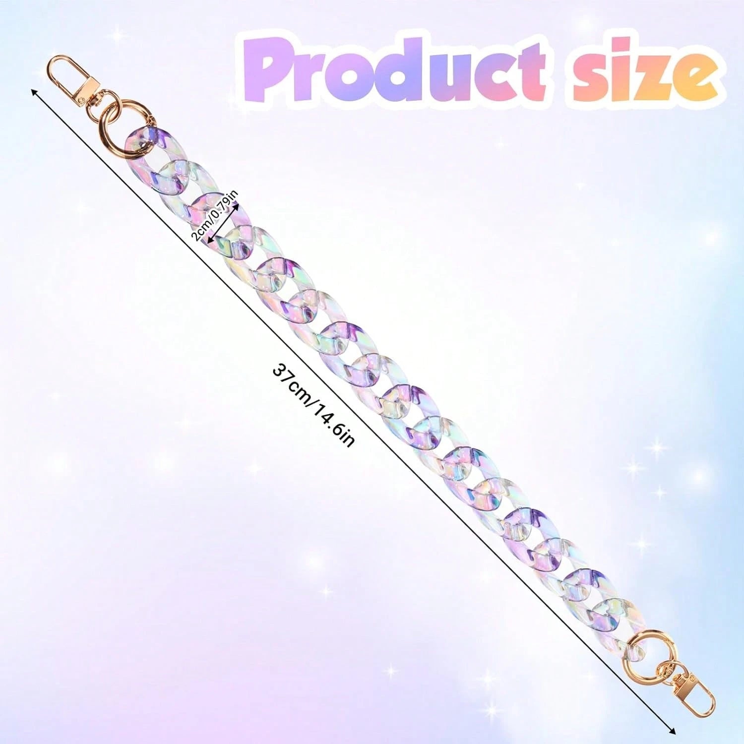 Acrylic Purse Chain Bag Chain Strap Detachable Purse Extender Chains For Handbags Shoulder Bag Crossbody