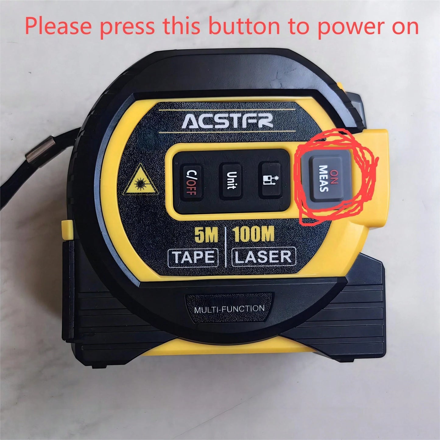 ACSTFR Laser Tape Measure- 3in1 Digital High Precision Laser Rangefinder, Steel Tape, 1pc, Equipped With 2AAA Batteries