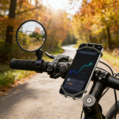 Adjustable Handlebar Bicycle Rearview Mirror, Suitable For Mountain Bikes, Road Bikes And Fixed Gear Bicycles, Bicycle Rearview Mirror Accessory