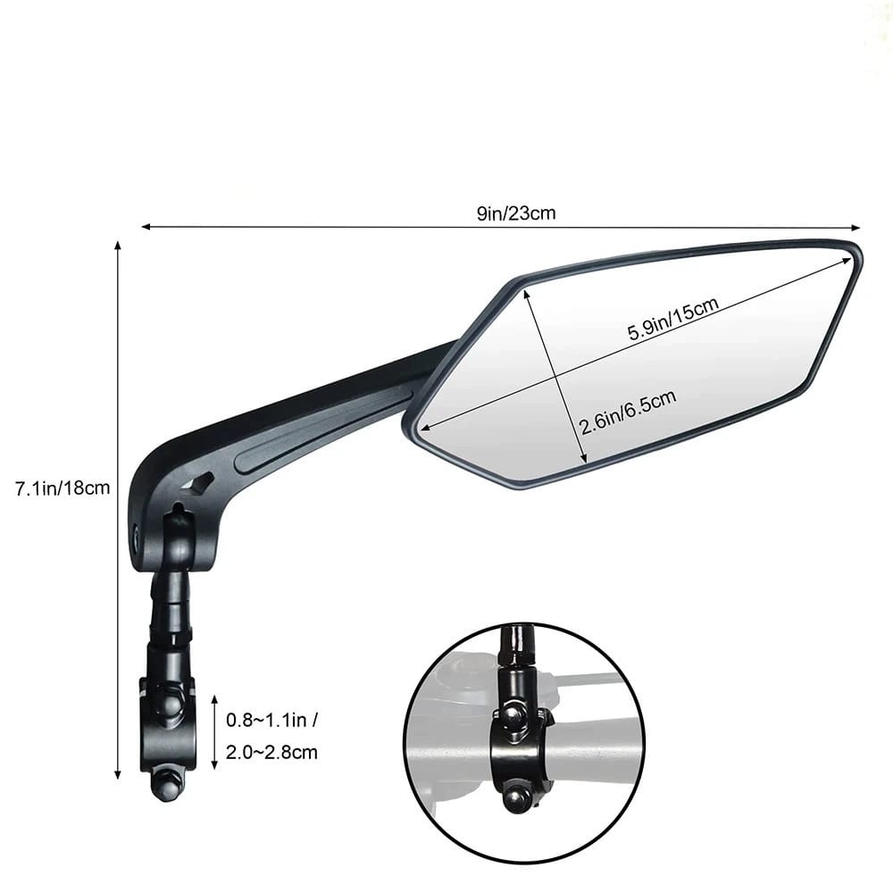 Adjustable Handlebar Bicycle Rearview Mirror, Suitable For Mountain Bikes, Road Bikes And Fixed Gear Bicycles, Bicycle Rearview Mirror Accessory