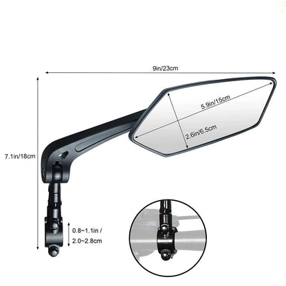 Adjustable Handlebar Bicycle Rearview Mirror, Suitable For Mountain Bikes, Road Bikes And Fixed Gear Bicycles, Bicycle Rearview Mirror Accessory