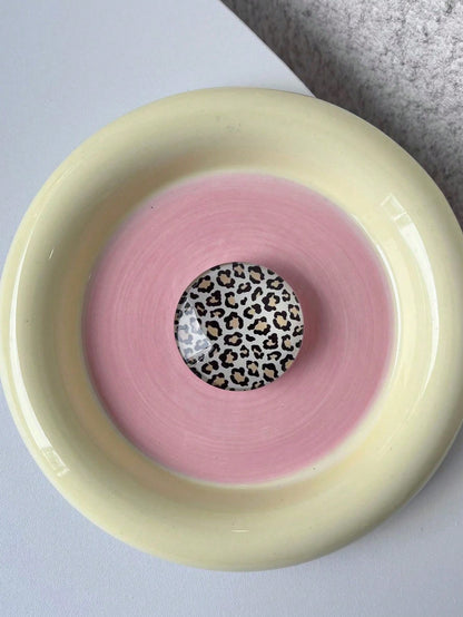 Adjustable Leopard Print Retractable Phone Stand 1pc Crystal Glass Leopard Print Series Phone Holder Retractable Folding Air Cushion Stand Slouchy Desktop Air Cushion Holder Spring Gift