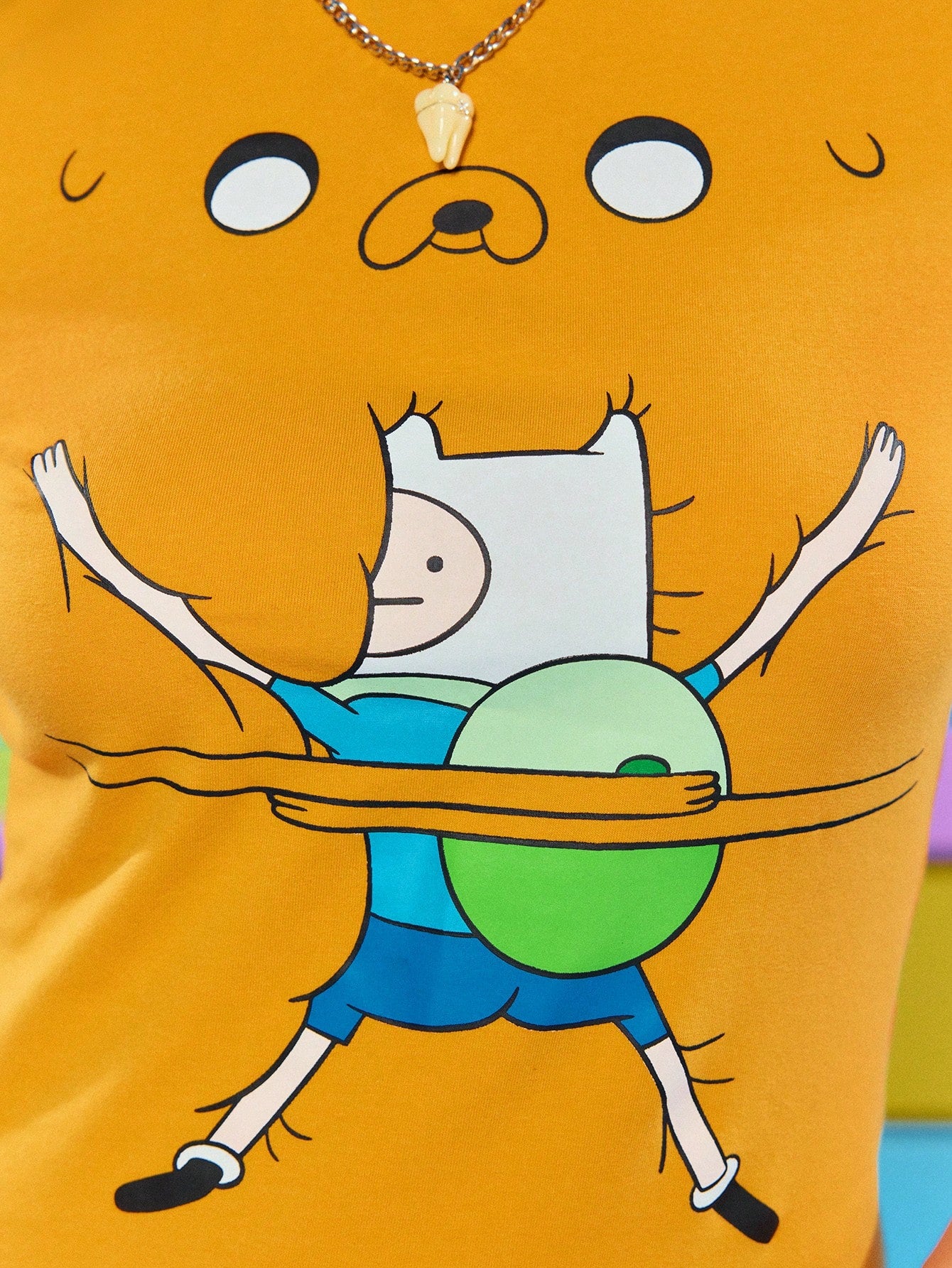 Adventure Time X ROMWE Spring/Summer Casual Graphic Women Y2K Cute Funny Novelty Cartoon Graphic T-Shirt