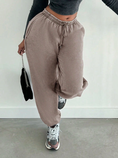Alexandranx Washed Wide Leg Joggers Vacation Airport Casual Summer Cute Airport Graduation,Back To School,Graduation,Teacher For Women,Back To School Fall, Autumn, Winter Christmas