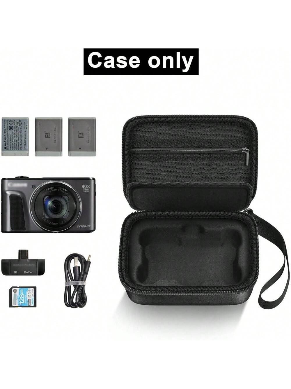 ALKOO Camera Bag Compatible With PowerShot SX740 SX720 G7X Mark II G7X Mark III Digital Cameras, Padded Travel Storage Bag With Memory Card Pocket, Bag Only