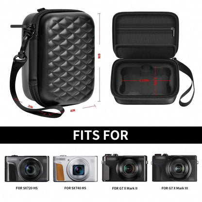 ALKOO Camera Bag Compatible With PowerShot SX740 SX720 G7X Mark II G7X Mark III Digital Cameras, Padded Travel Storage Bag With Memory Card Pocket, Bag Only