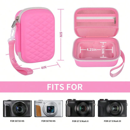 ALKOO Camera Bag Compatible With PowerShot SX740 SX720 G7X Mark II G7X Mark III Digital Cameras, Padded Travel Storage Bag With Memory Card Pocket, Bag Only