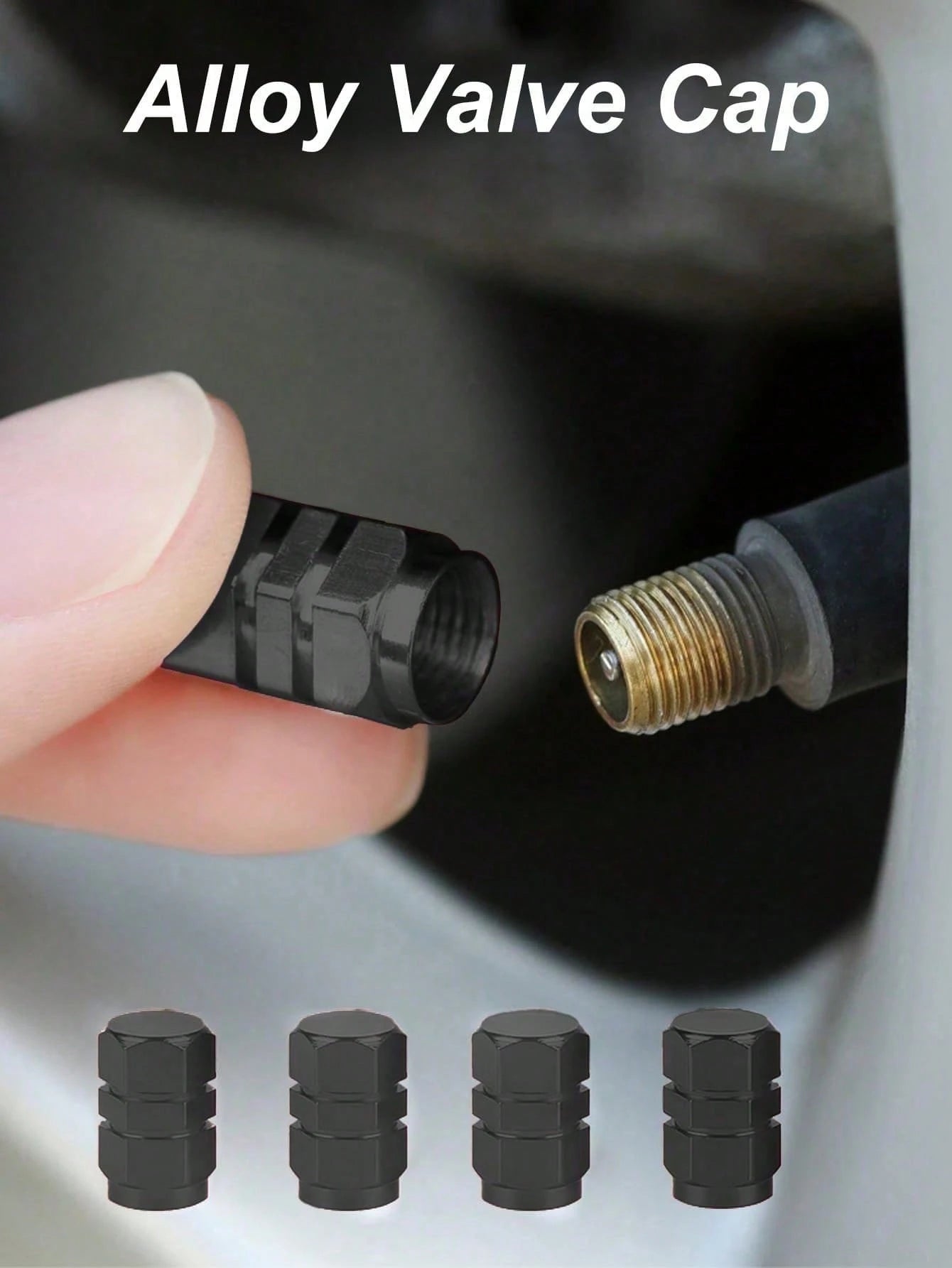 Aluminum Alloy Tire Valve Stem, Tire Valve Stem Cap, Aluminum Alloy Tire Valve Stem Dust Cover, Universal Auto Parts For Cars, Trucks, SUVs, Motorcycles, Bicycles