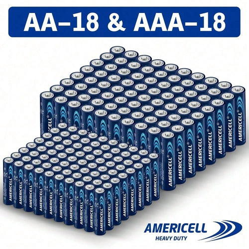 AMERICELL 36 Pcs AA+AAA Combo Pack Batteries, 1.5V Carbon Battery, Suitable For Keyboards, Clocks, Remote Controls, Toys, Flashlights, Razors, Alarm Clocks, Disposable Battery, Non-Rechargeable