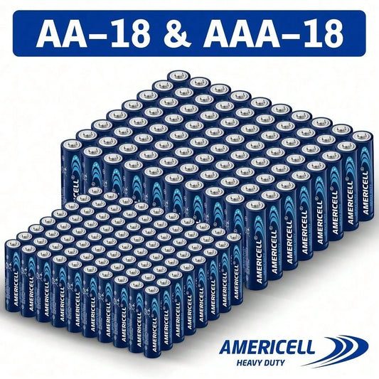 AMERICELL 36 Pcs AA+AAA Combo Pack Batteries, 1.5V Carbon Battery, Suitable For Keyboards, Clocks, Remote Controls, Toys, Flashlights, Razors, Alarm Clocks, Disposable Battery, Non-Rechargeable