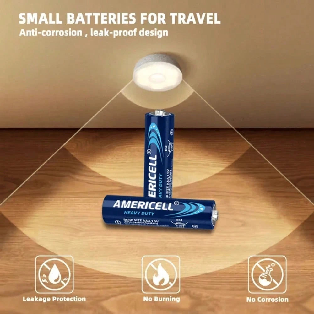 AMERICELL 36 Pcs AA+AAA Combo Pack Batteries, 1.5V Carbon Battery, Suitable For Keyboards, Clocks, Remote Controls, Toys, Flashlights, Razors, Alarm Clocks, Disposable Battery, Non-Rechargeable