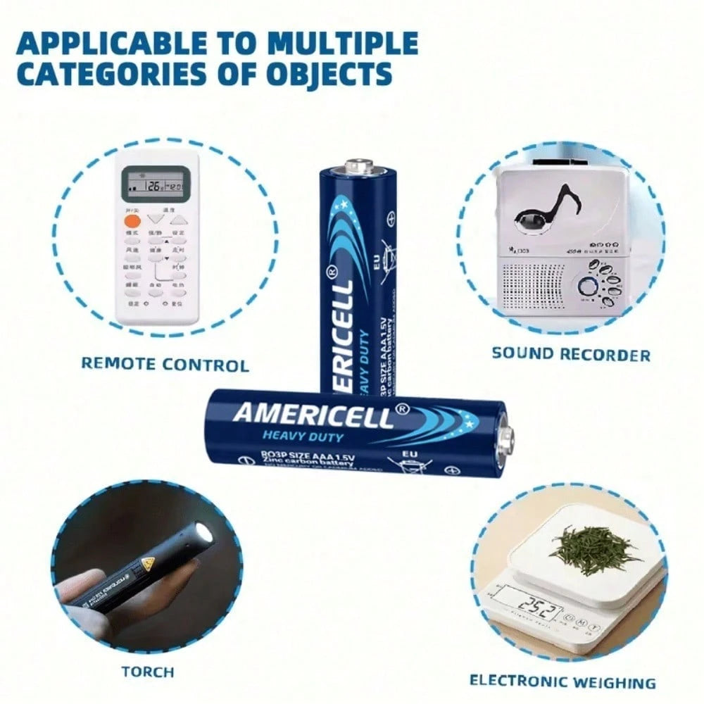AMERICELL 36 Pcs AA+AAA Combo Pack Batteries, 1.5V Carbon Battery, Suitable For Keyboards, Clocks, Remote Controls, Toys, Flashlights, Razors, Alarm Clocks, Disposable Battery, Non-Rechargeable