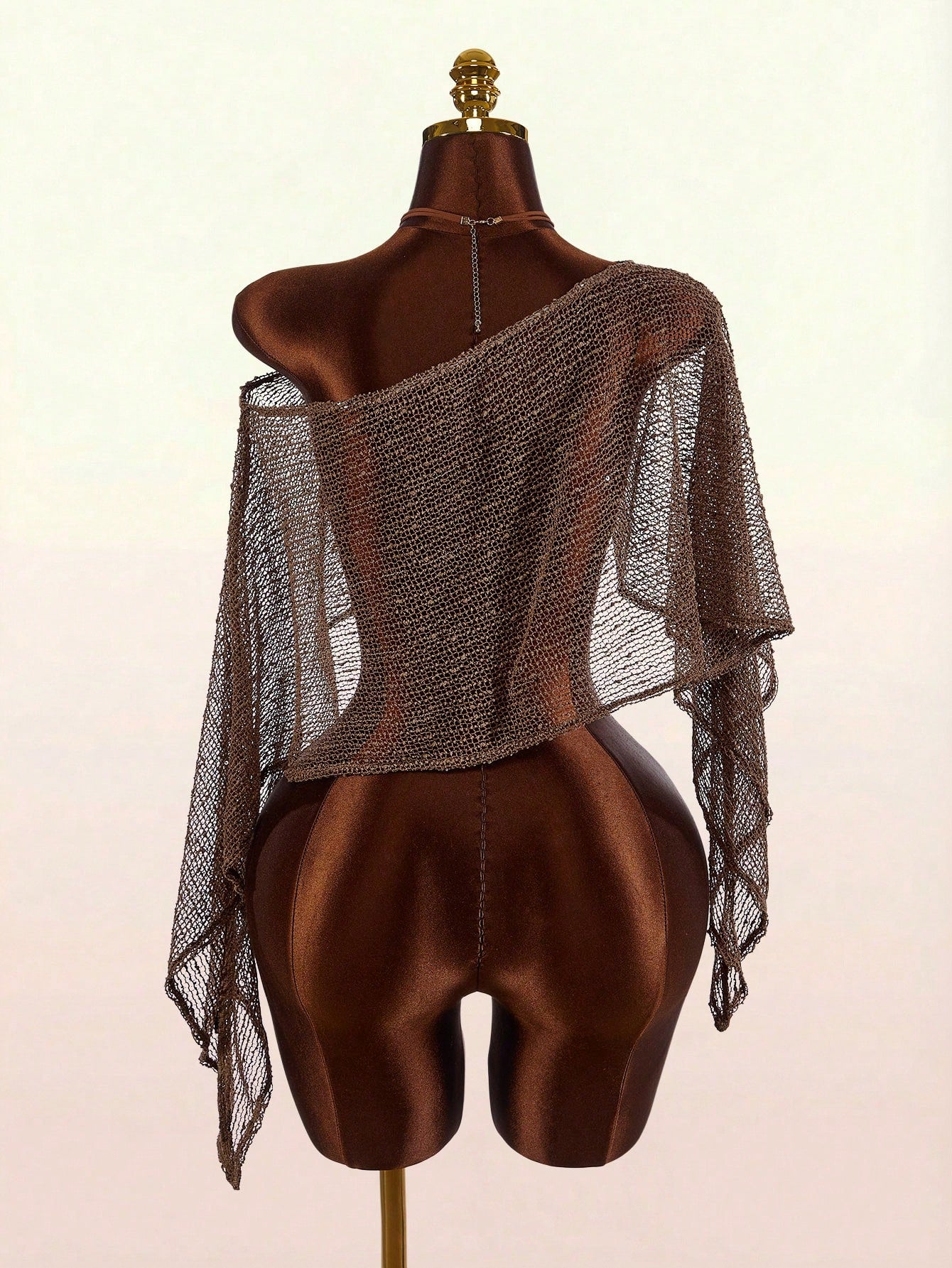 Amplova Women's Floral Metallic Thread Sheer Shoulder Top,Summer Top