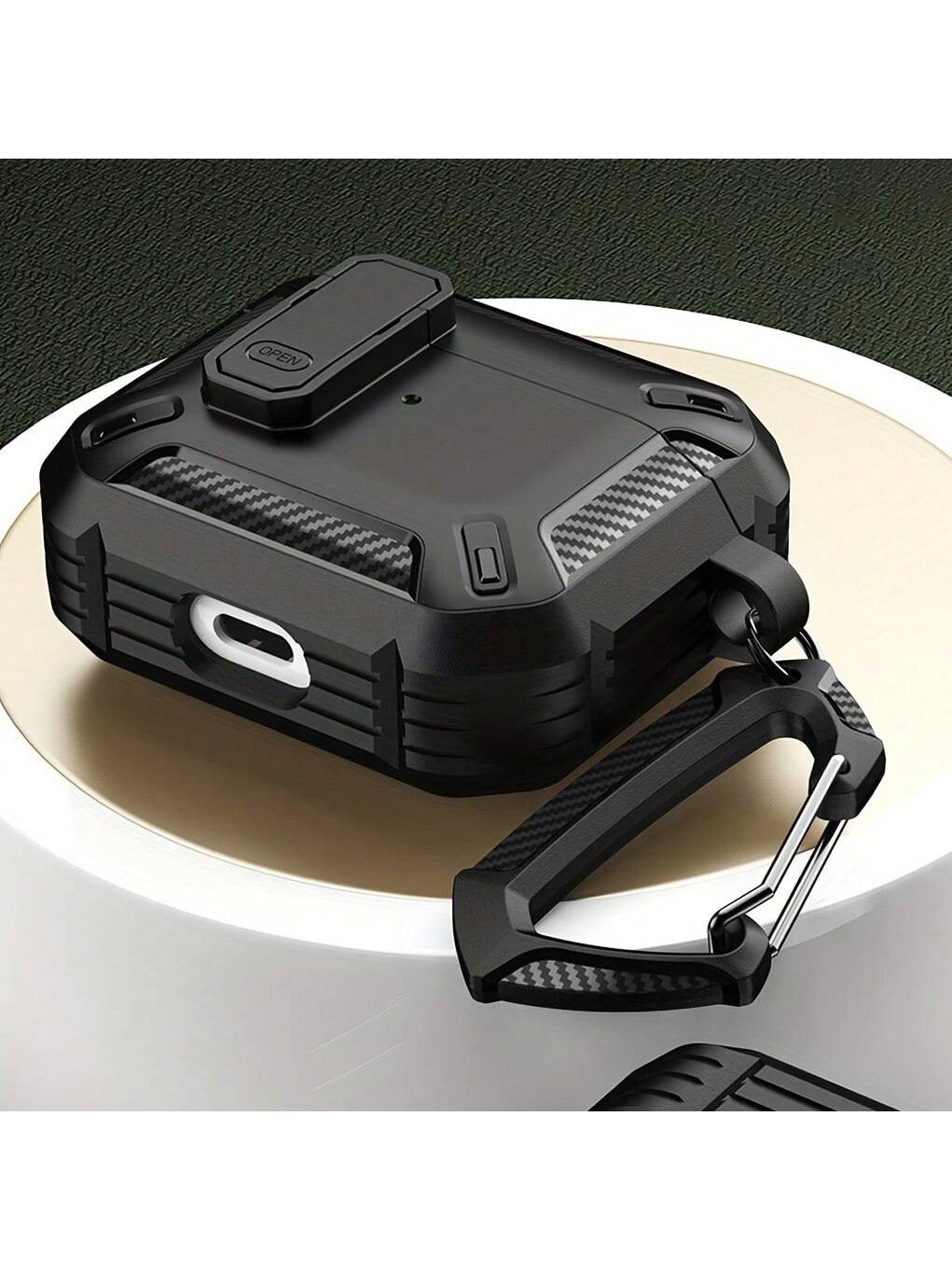Apple Men Black Frosted Anti-Fall Earphone Case Compatible With Airpods Pro, 2nd & 3rd Generation Airpods Protective Cover
