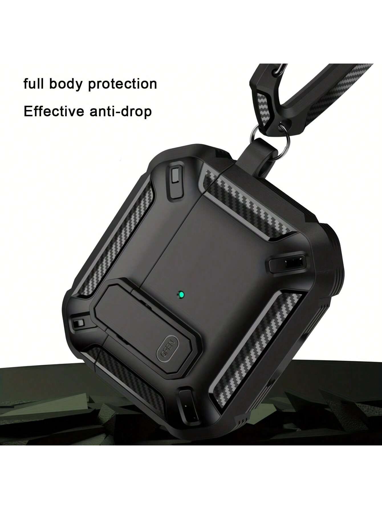 Apple Men Black Frosted Anti-Fall Earphone Case Compatible With Airpods Pro, 2nd & 3rd Generation Airpods Protective Cover