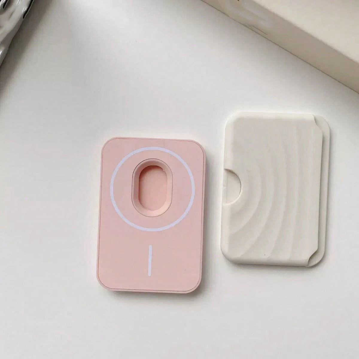 Apple Silicone Wave Card Holder Magnetic Magsafe Card Slot Solid Color Liquid Silicone Back Sticker Shockproof Card Holder