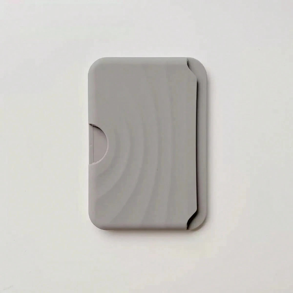 Apple Silicone Wave Card Holder Magnetic Magsafe Card Slot Solid Color Liquid Silicone Back Sticker Shockproof Card Holder