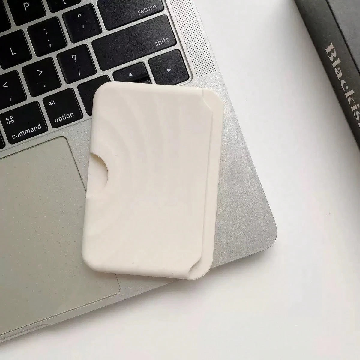Apple Silicone Wave Card Holder Magnetic Magsafe Card Slot Solid Color Liquid Silicone Back Sticker Shockproof Card Holder