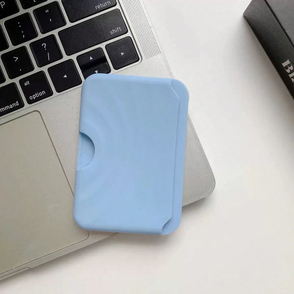 Apple Silicone Wave Card Holder Magnetic Magsafe Card Slot Solid Color Liquid Silicone Back Sticker Shockproof Card Holder
