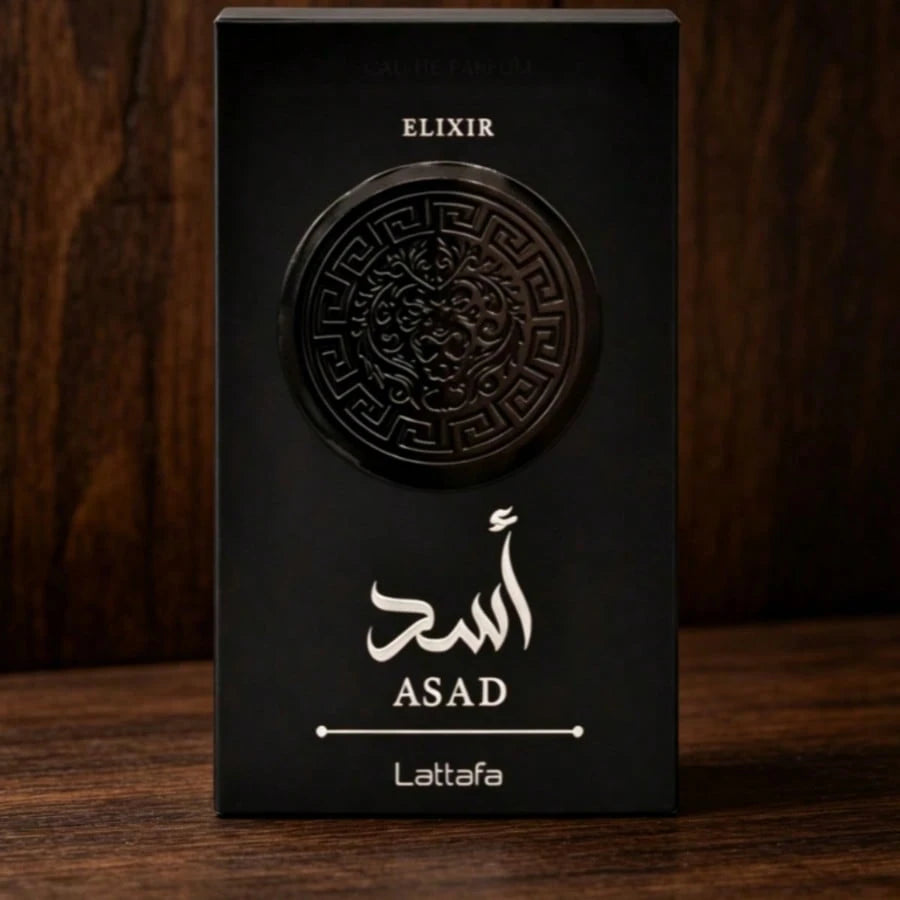 Asad Elixir Lattafa Perfume 3.4oz Intense Woody Spicy Scent Long Wear Masculine Cologne Holiday Gift For Him