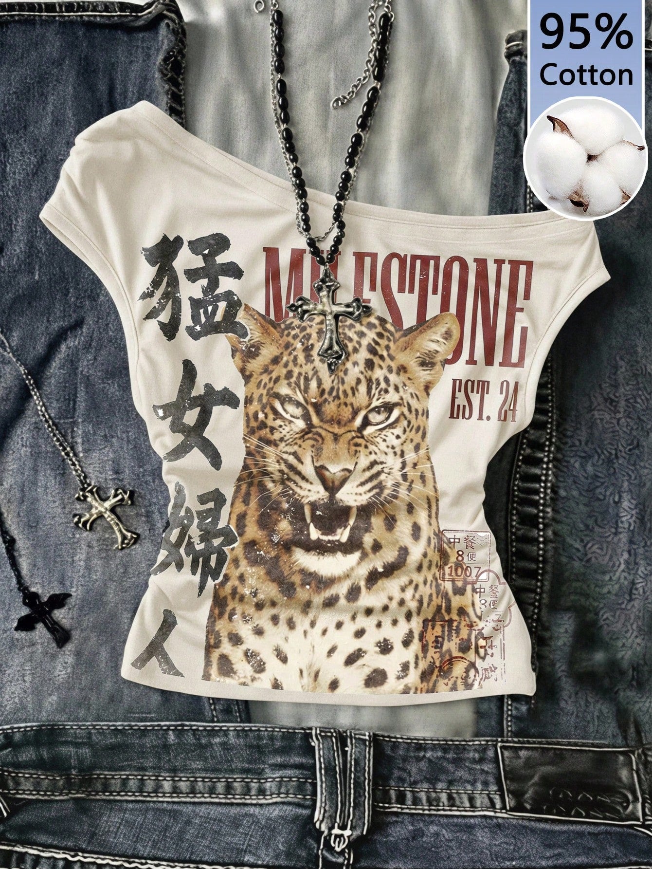 Attitoon Women's Leopard Print Summer Top, Chic Club Night Music Festival, Retro Punk Y2K Gothic Tight Asymmetric Ruched Cropped Top