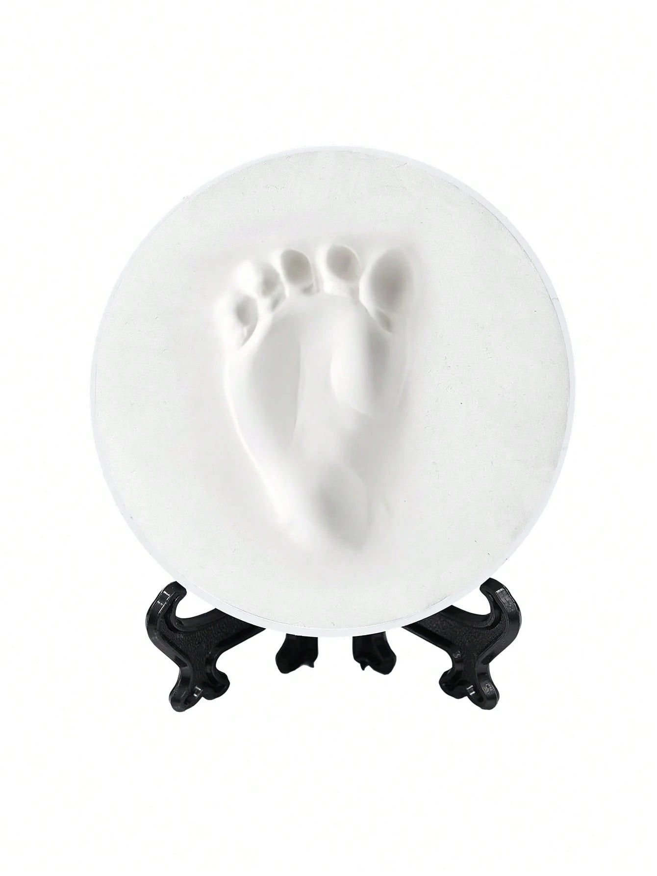 Baby 100 Days/1st Birthday Gift Newborn Growth Keepsake Clay For Baby Handprint And Footprint (Ribbon Not Included) S Size Mold Diameter 9cm M Size Mold Diameter 12cm (Random Mold Shape)