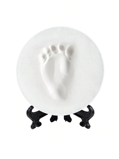 Baby 100 Days/1st Birthday Gift Newborn Growth Keepsake Clay For Baby Handprint And Footprint (Ribbon Not Included) S Size Mold Diameter 9cm M Size Mold Diameter 12cm (Random Mold Shape)