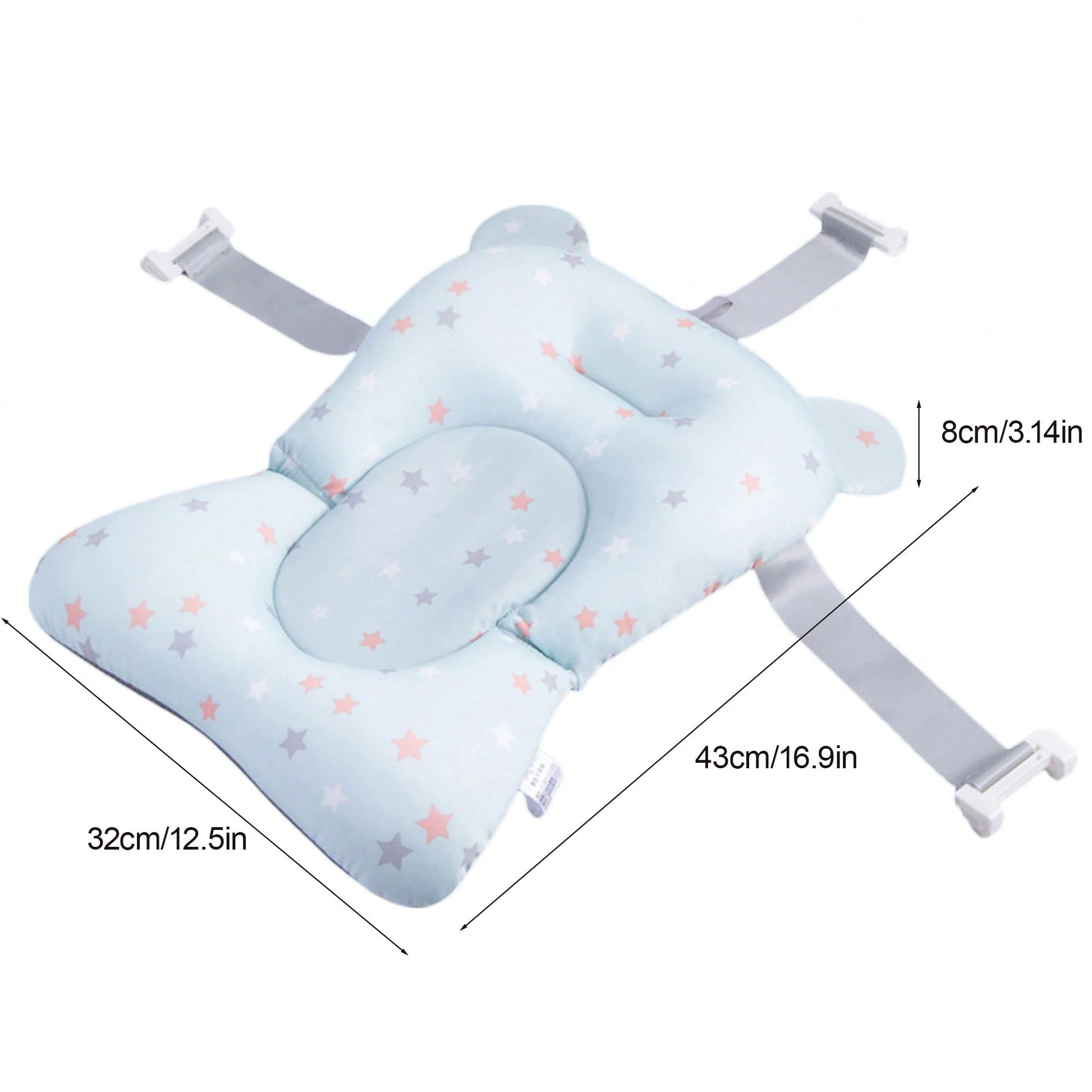 Baby Bath Cushion Pad Newborn Bathtub Mat Infant Bath Supporter Net Baby Bathtub Pillow Non-Slip Floating Bathing Tub Seat