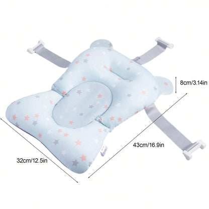 Baby Bath Cushion Pad Newborn Bathtub Mat Infant Bath Supporter Net Baby Bathtub Pillow Non-Slip Floating Bathing Tub Seat