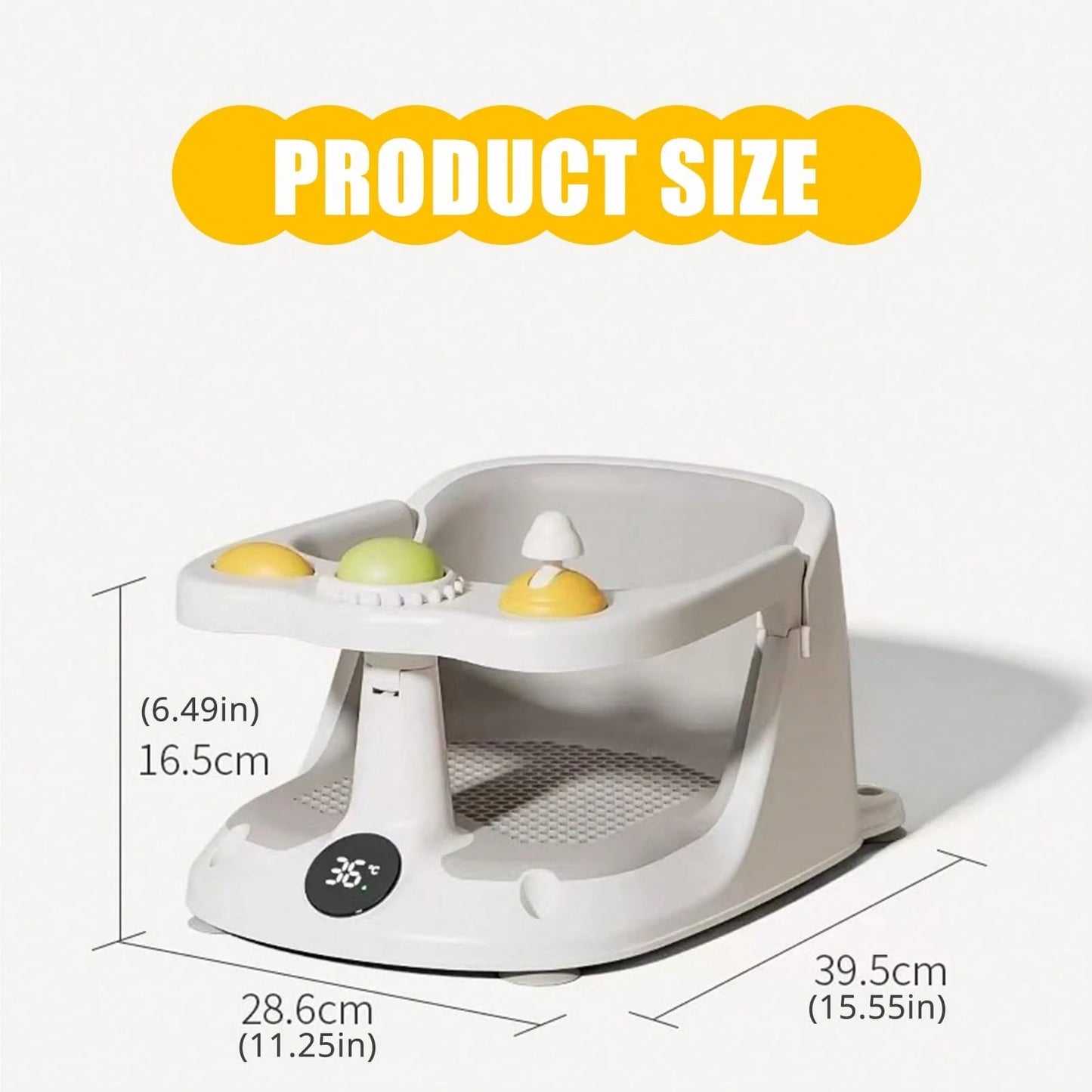 Baby Bath Seat, Bathtub Seat, Anti-Slip Bath Stool, Newborn Baby Learning Seat, Bath Stool, Bathroom Supplies, Baby Bath Seat Suitable For Infants Aged 6 Months And Above, Anti-Slip Toddler Bath Seat