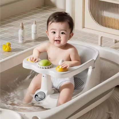 Baby Bath Seat, Bathtub Seat, Anti-Slip Bath Stool, Newborn Baby Learning Seat, Bath Stool, Bathroom Supplies, Baby Bath Seat Suitable For Infants Aged 6 Months And Above, Anti-Slip Toddler Bath Seat