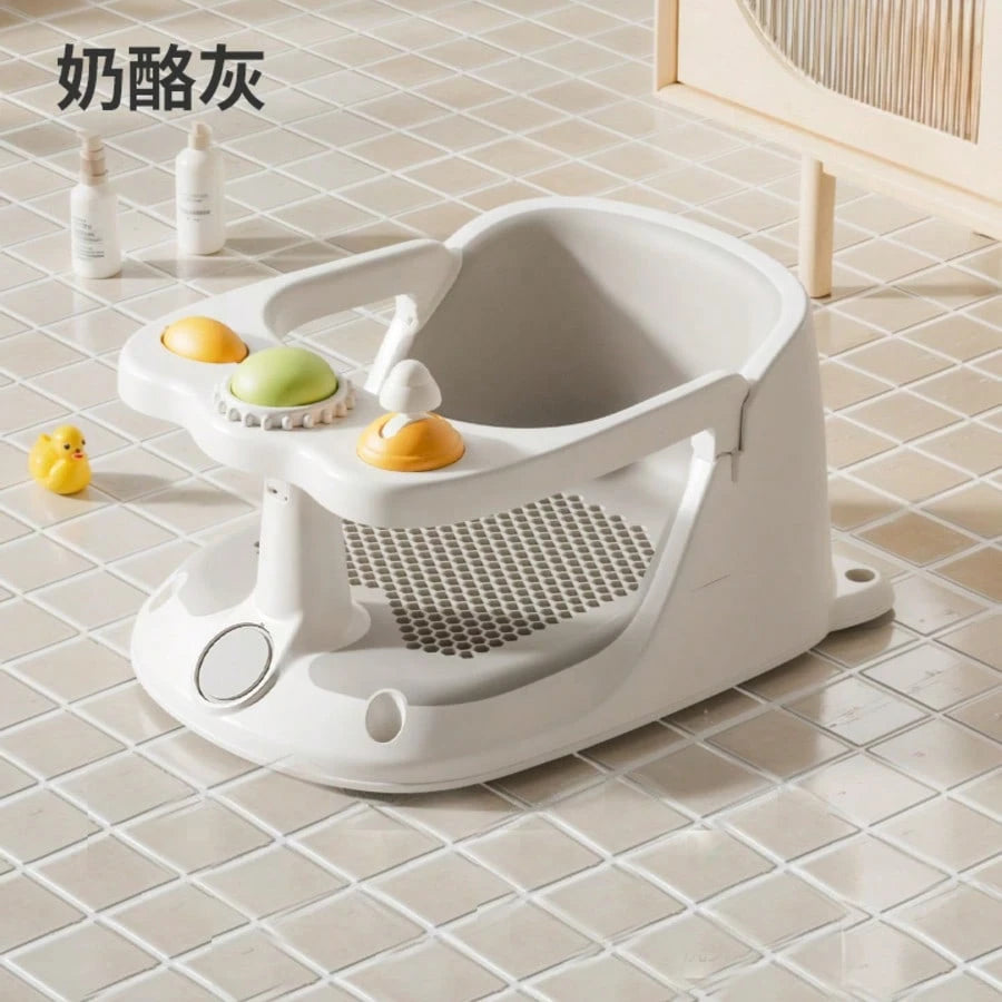 Baby Bath Seat, Bathtub Seat, Anti-Slip Bath Stool, Newborn Baby Learning Seat, Bath Stool, Bathroom Supplies, Baby Bath Seat Suitable For Infants Aged 6 Months And Above, Anti-Slip Toddler Bath Seat