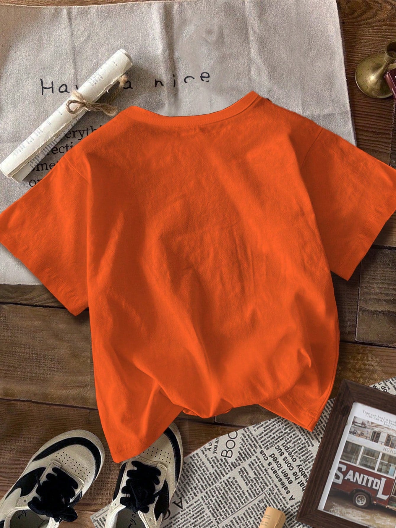 Baby Boy Casual Chic Motorsport Graphic Print Round Neck Short Sleeve T-Shirt, Fashionable For Summer