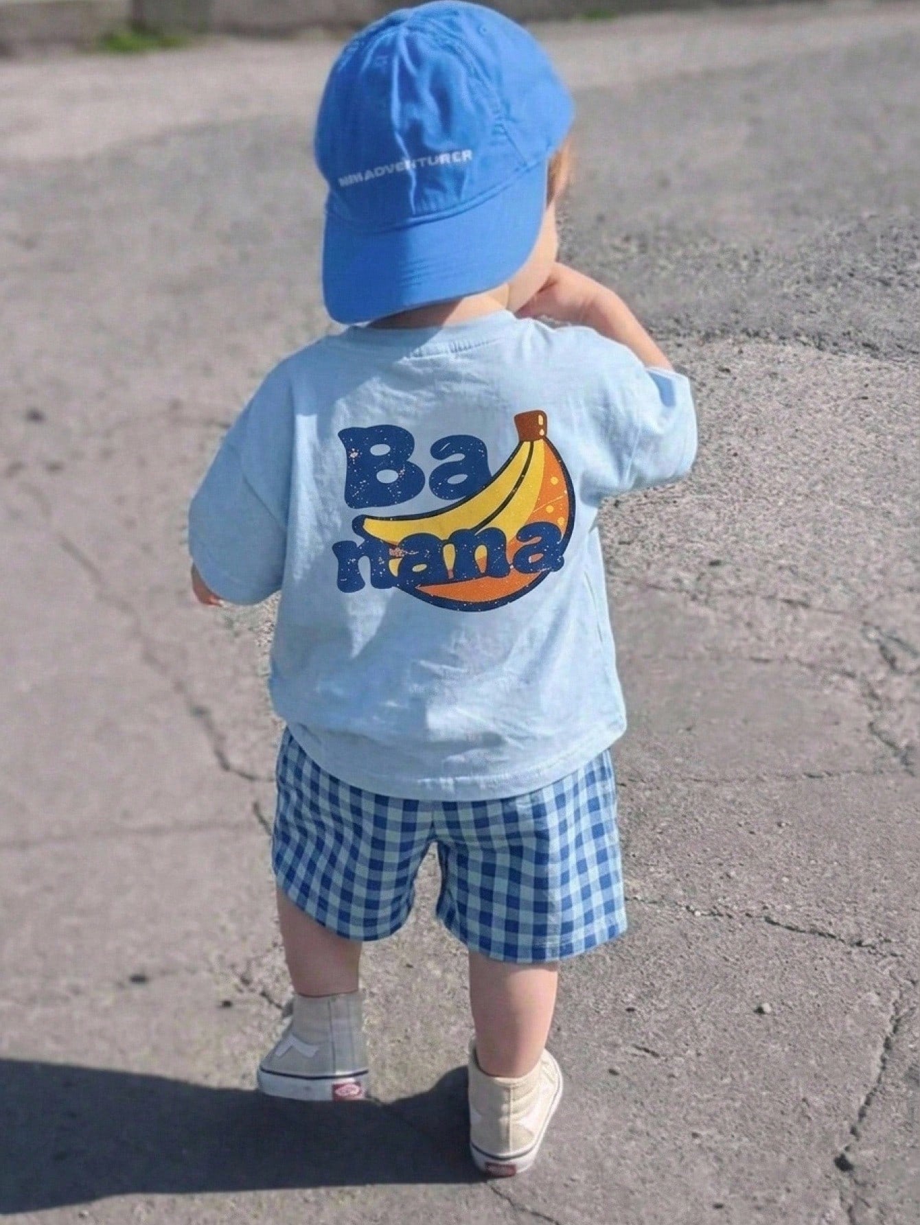 Baby Boy Casual Minimalist T-Shirt Set With Cartoon Pattern, Suitable For Summer,Fall Clothes