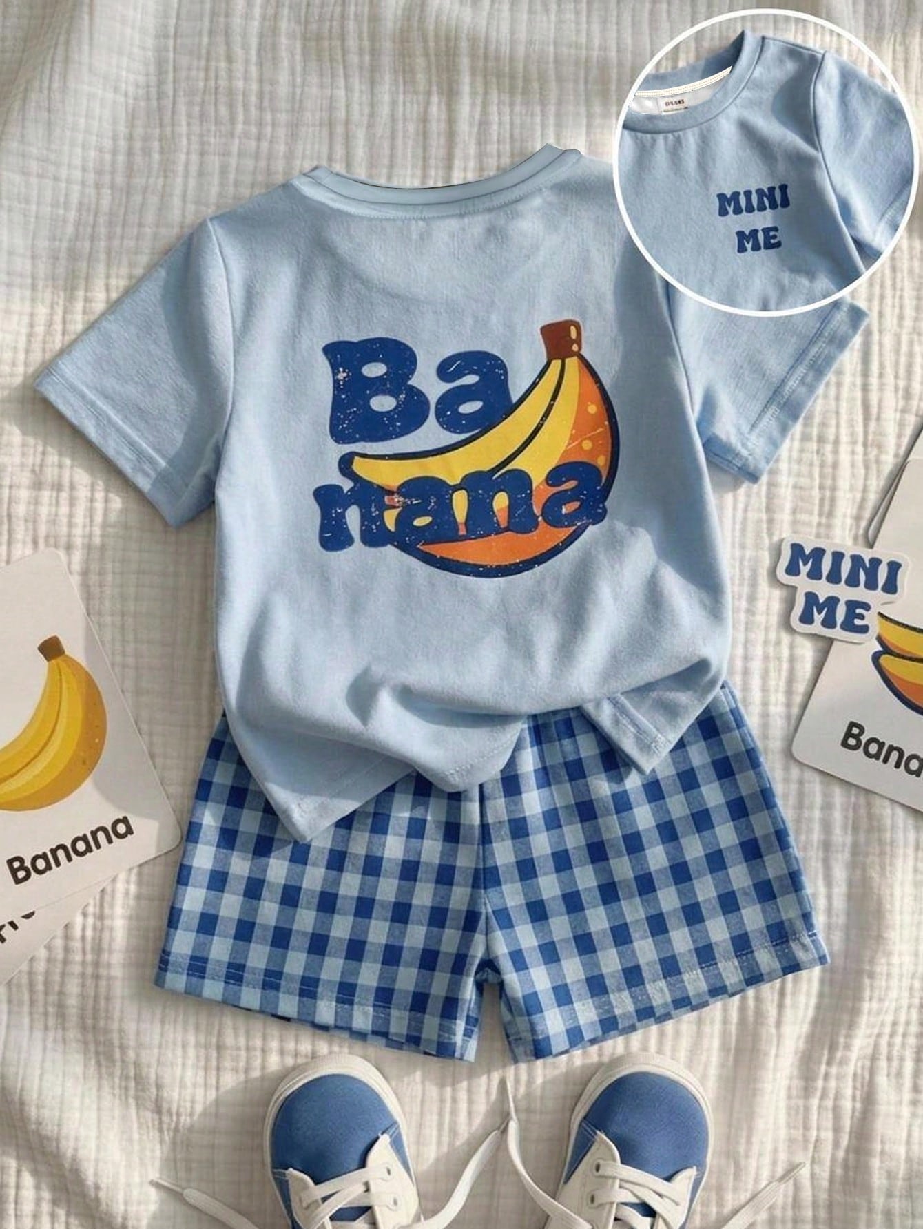 Baby Boy Casual Minimalist T-Shirt Set With Cartoon Pattern, Suitable For Summer,Fall Clothes
