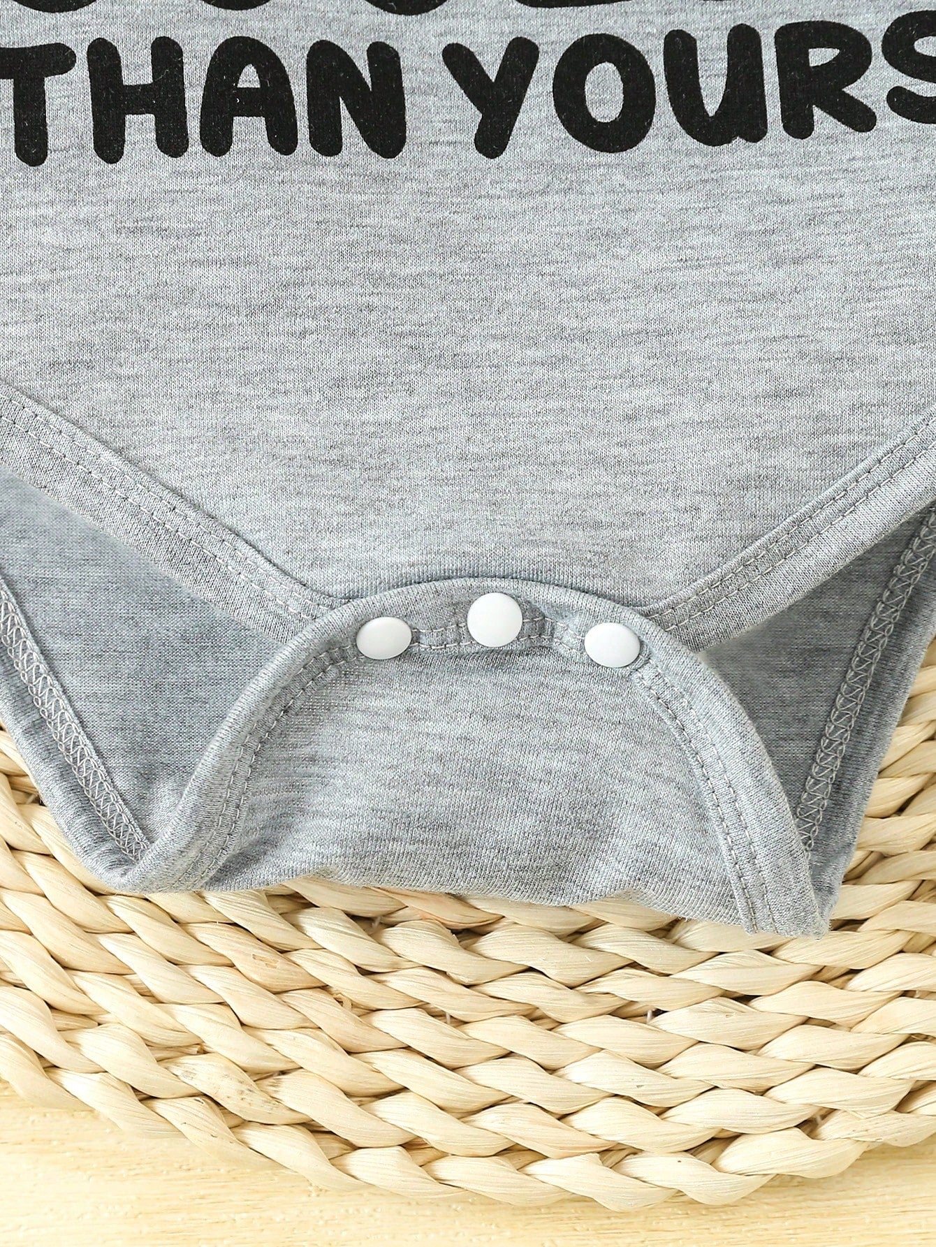 Baby Boy Short Sleeve Bodysuit With Slogan Print