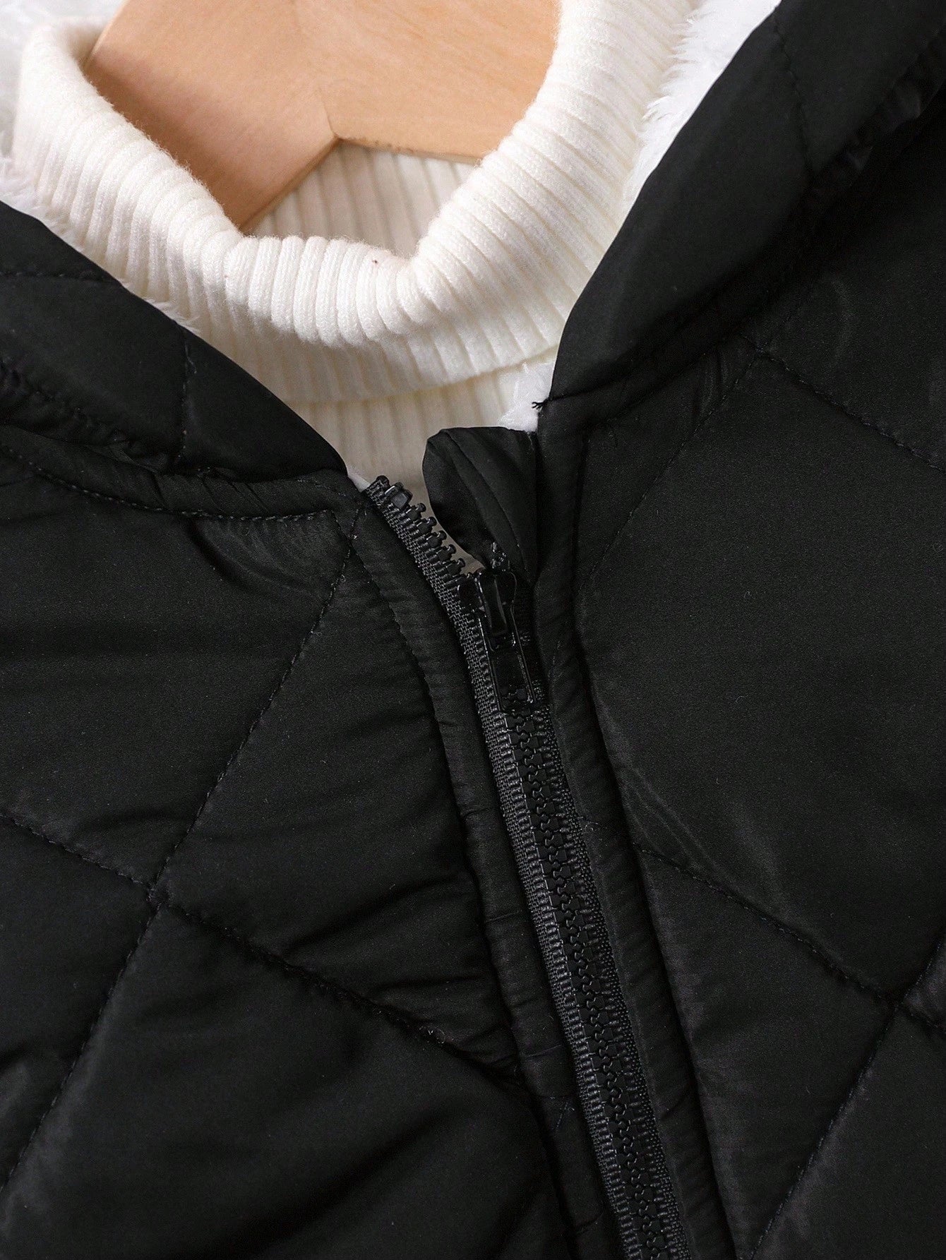 Baby Boy Warm Quilted Hooded Padded Coat,Black Winter Modest Date Casual Fleece Jacket,Zip Up Fall Clothes For Infants And Toddlers