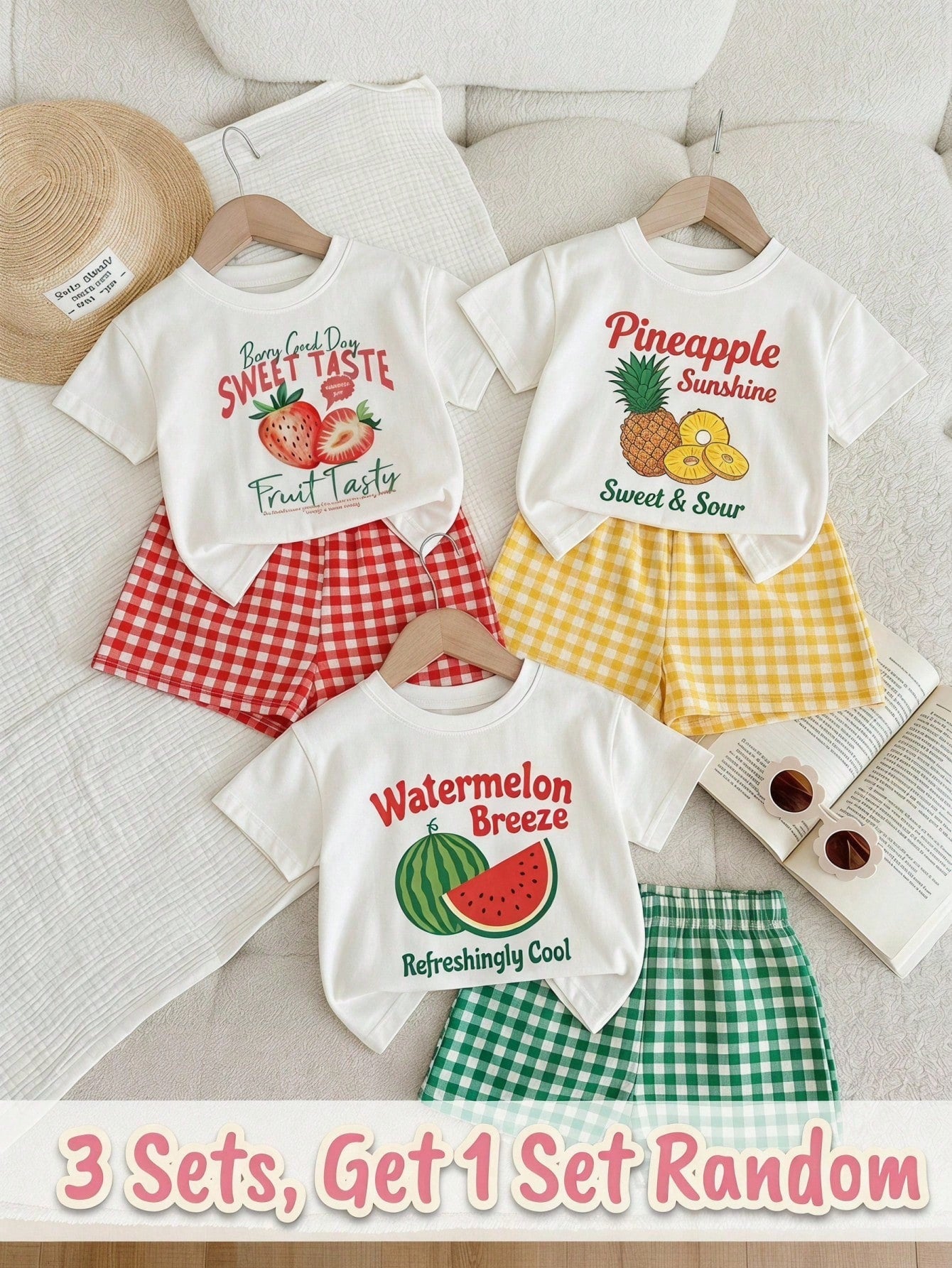 Baby Girl Casual Minimalist Round Neck Loose Short Sleeve T-Shirt And Skinny Bike Shorts Set, Suitable For Spring/Summer