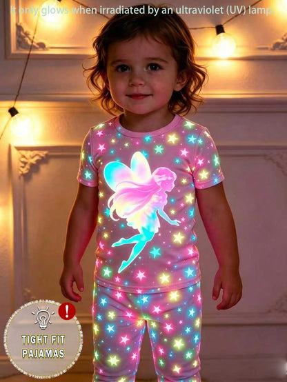 Baby Girl Cute Pattern Short Sleeve Comfortable Pajamas