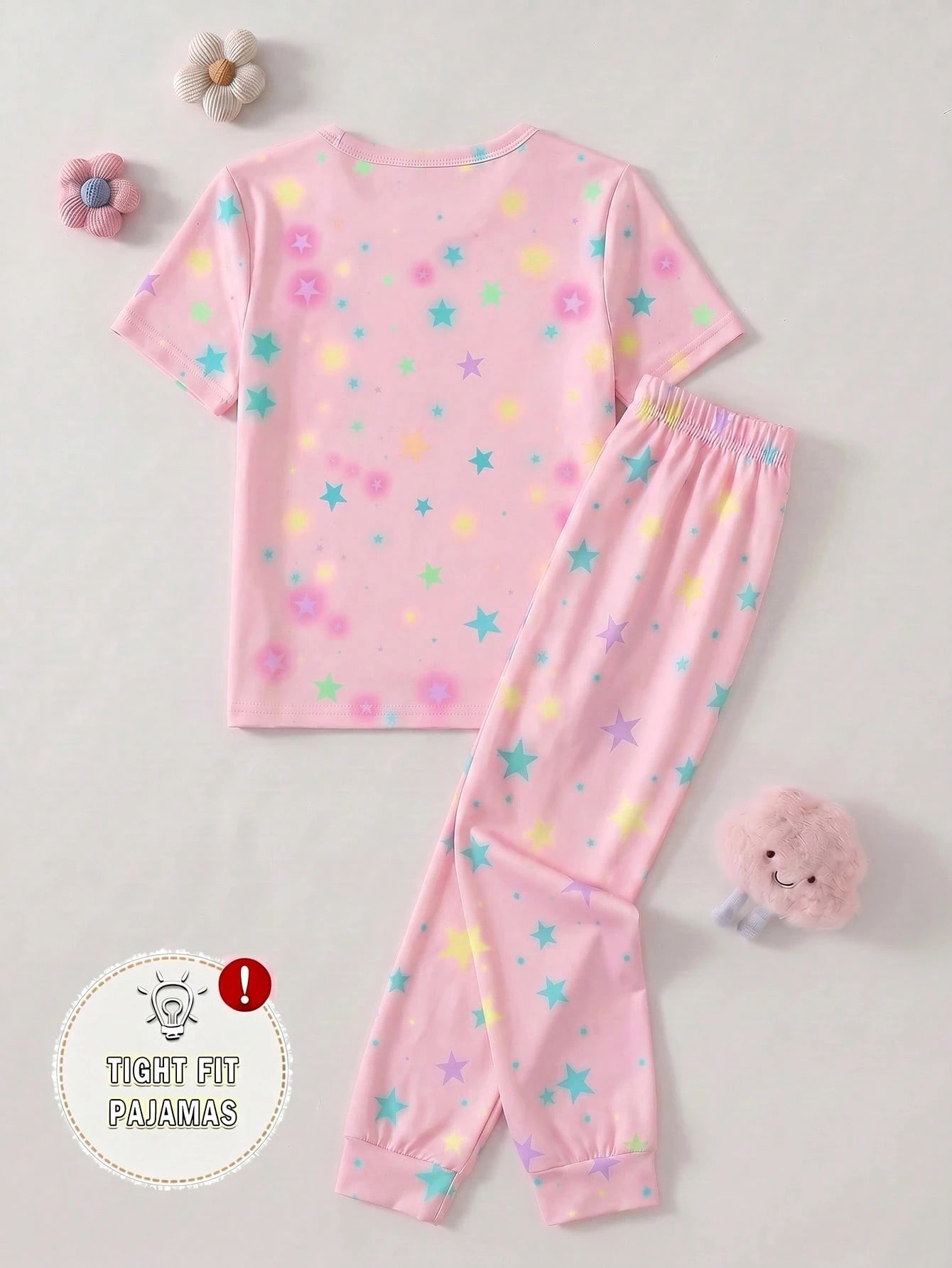 Baby Girl Cute Pattern Short Sleeve Comfortable Pajamas