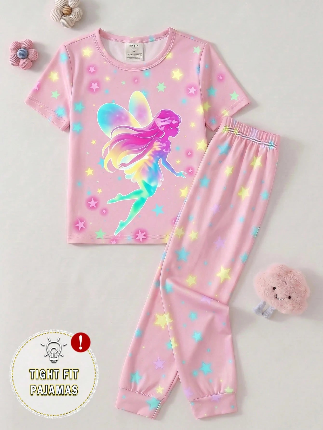 Baby Girl Cute Pattern Short Sleeve Comfortable Pajamas